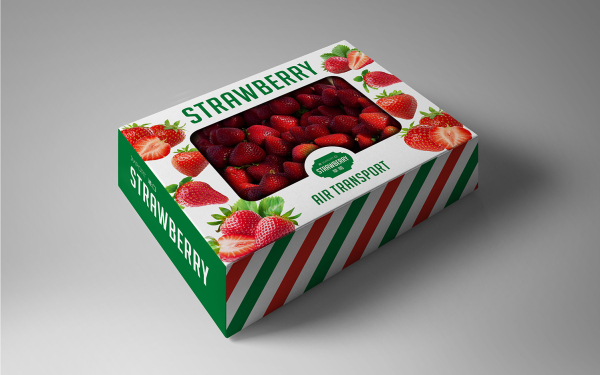 为大型超市设计的进口水果包装盒