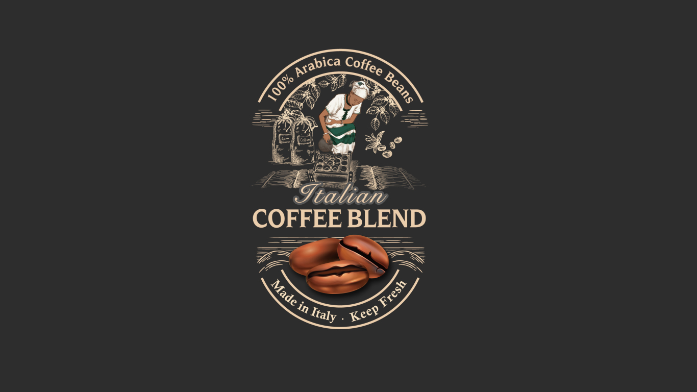 慢食尚进口咖啡豆类包装设计中标图0