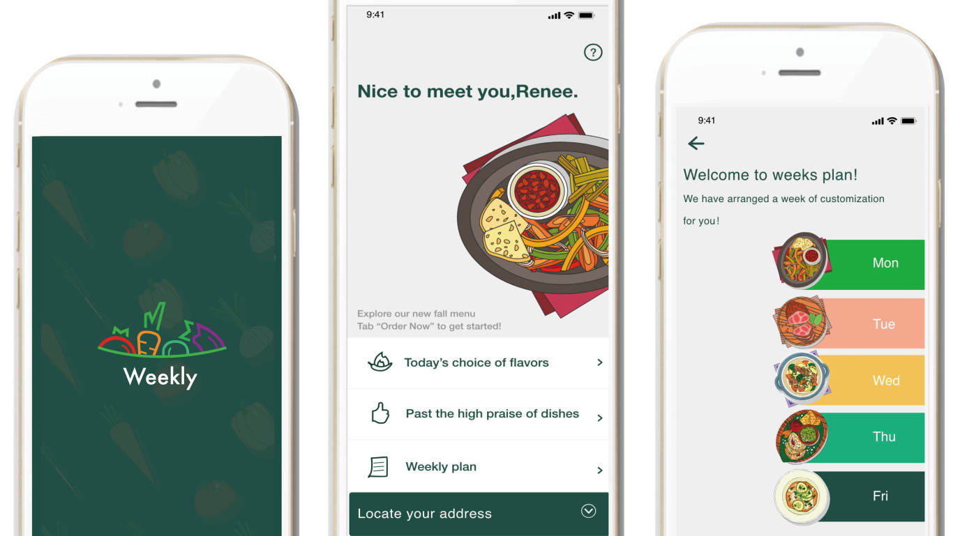 微可weekly餐飲外賣訂餐app品牌升級vi設計app界面設計圖9