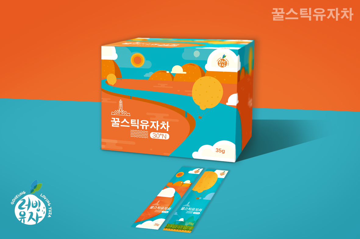 韩国高兴郡柚子产品包装设计图1