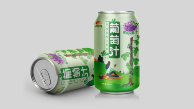 沧山云果葡萄汁饮料包装设计