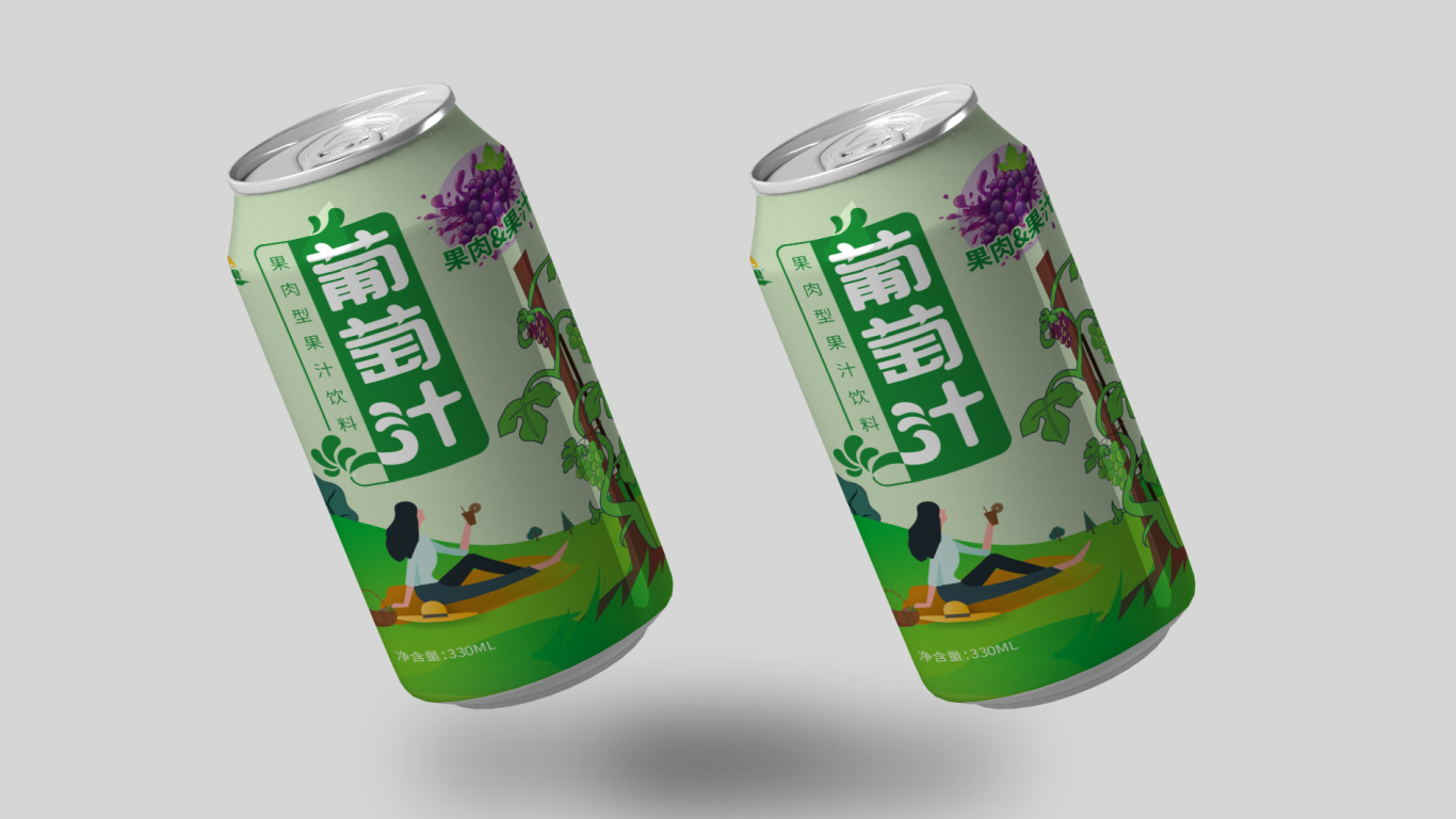 滄山云果葡萄汁飲料包裝設計中標圖3