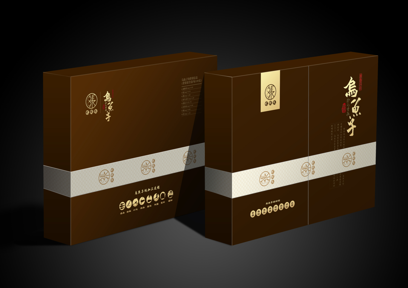 台湾乌鱼子品牌“眼镜张”logo设计及包装设计图6