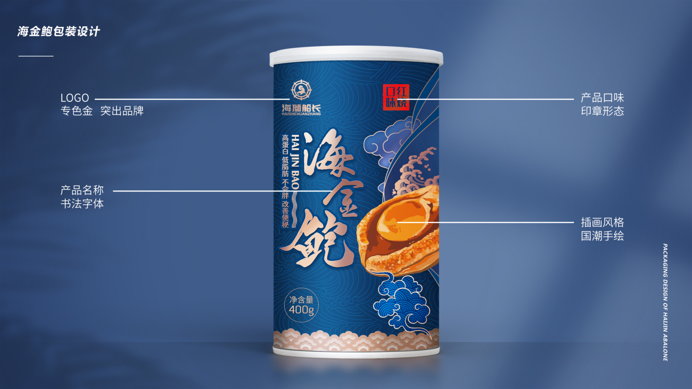 金海獅高端海鮮類罐頭包裝設計中標圖3