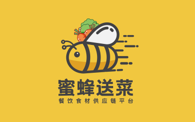 蜜蜂送菜電商平臺logo展示