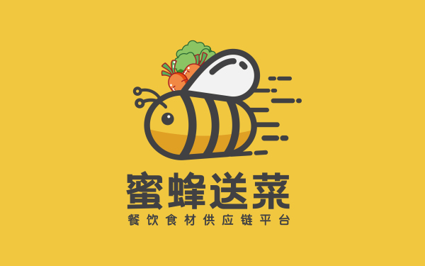蜜蜂送菜电商平台logo展示