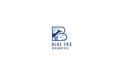蓝狐书店logo设计