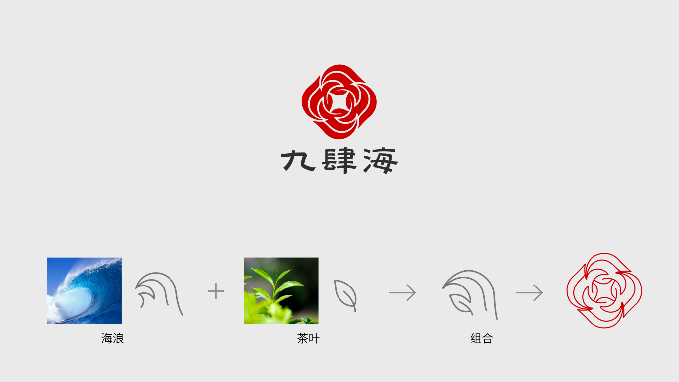 九肆海茶葉品牌logo設計圖1