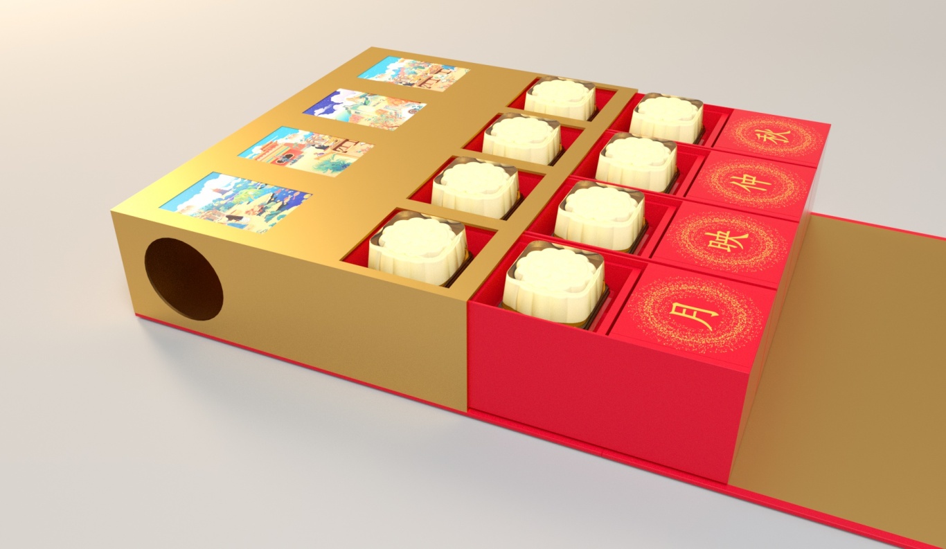 月饼包装设计及各种盒型图2