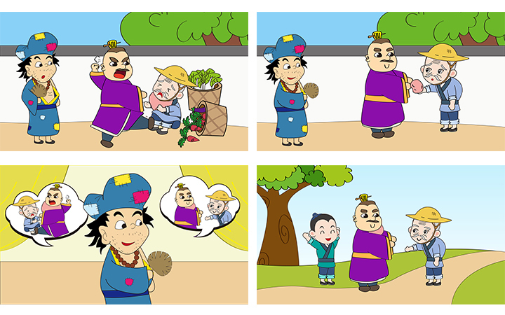 矢量儿童插画国学文化插图国学故事插画图2