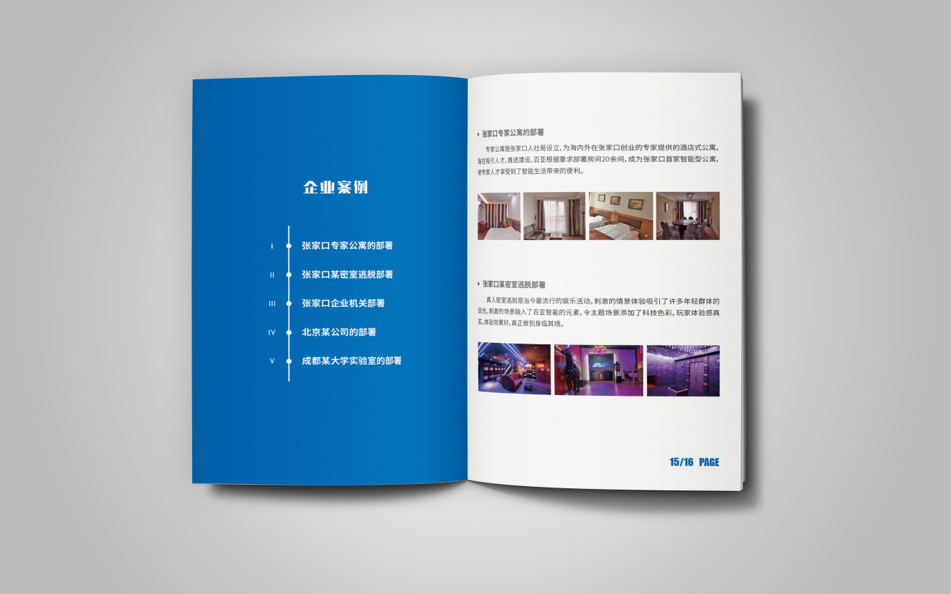 蓝色系企业宣传画册设计图16