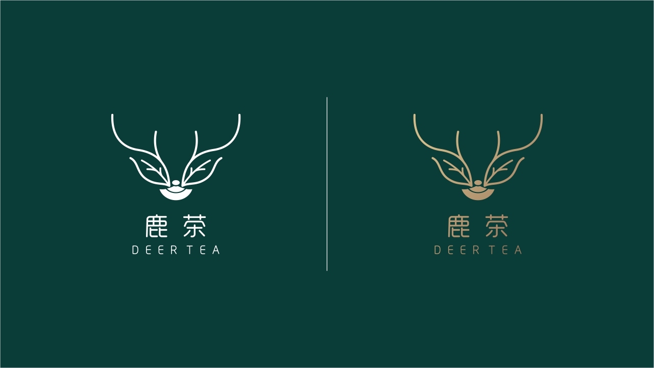 茶叶品牌logo设计（鹿茶）图2