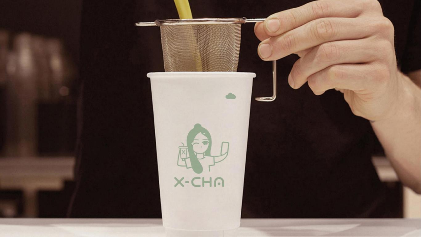 X-CHA饮品LOGO设计中标图3