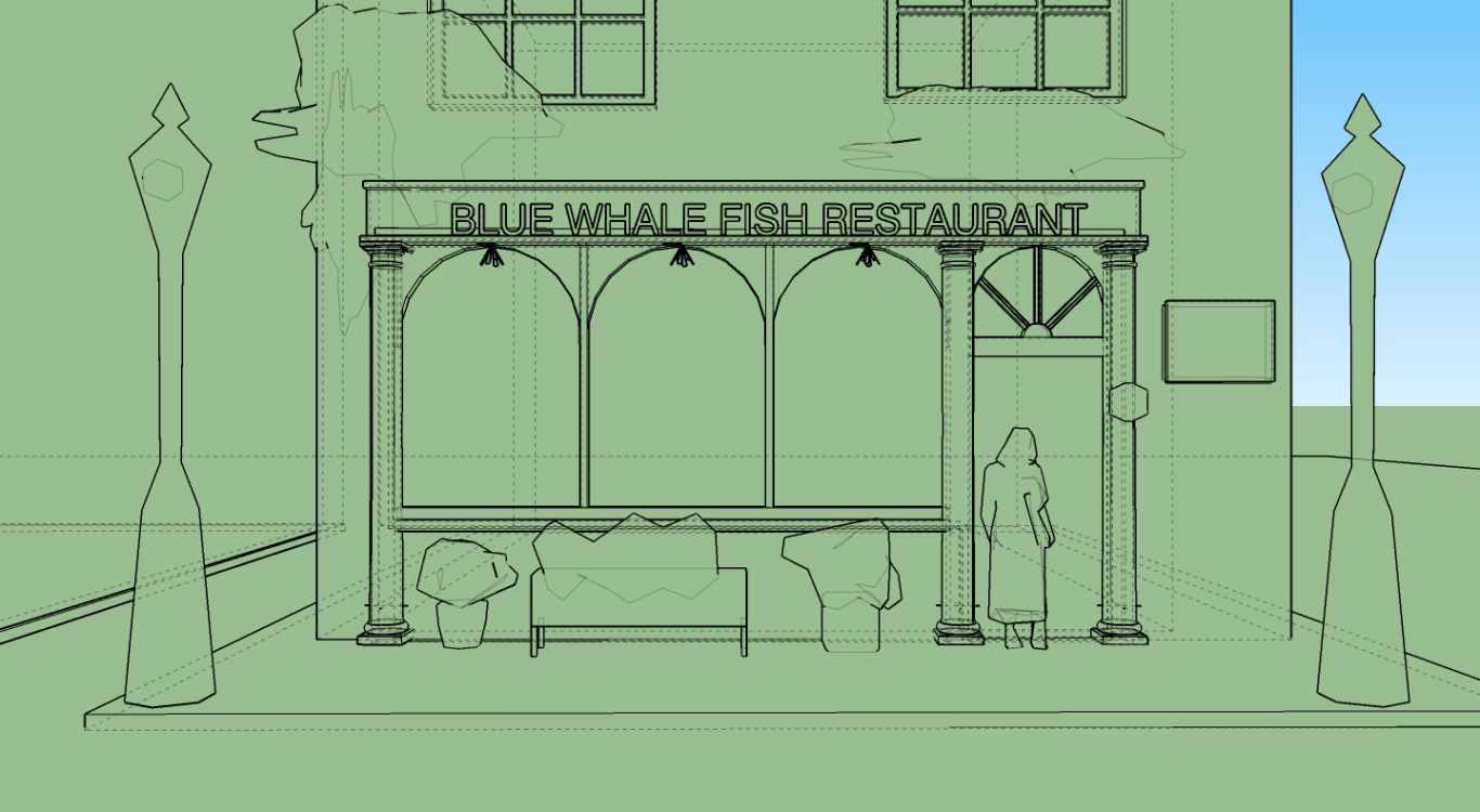 蓝鲸鱼门头设计图2