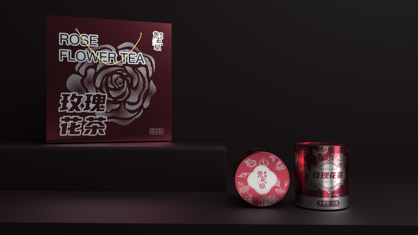 【包装设计】-龙砚阁玫瑰花茶包装设计图3