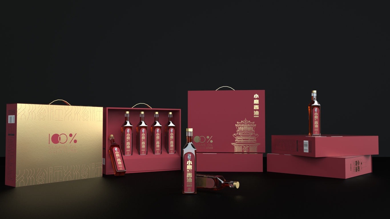 【包装设计】-龙砚阁品牌小磨香油&麻将组合装礼盒包装图20