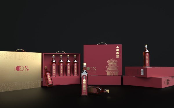 【包裝設計】-龍硯閣品牌小磨香油&麻將組合裝禮盒包裝