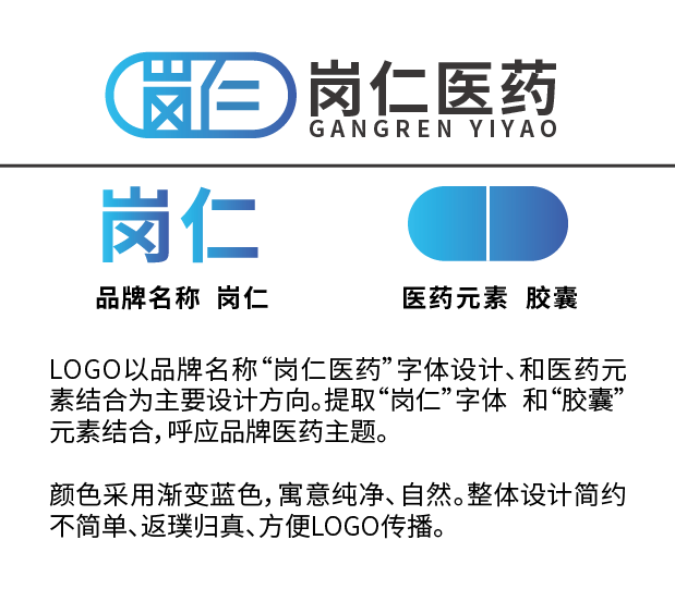 岗仁医药公司LOGO设计图0