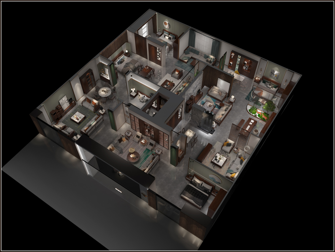 家具工厂展厅空间设计图0