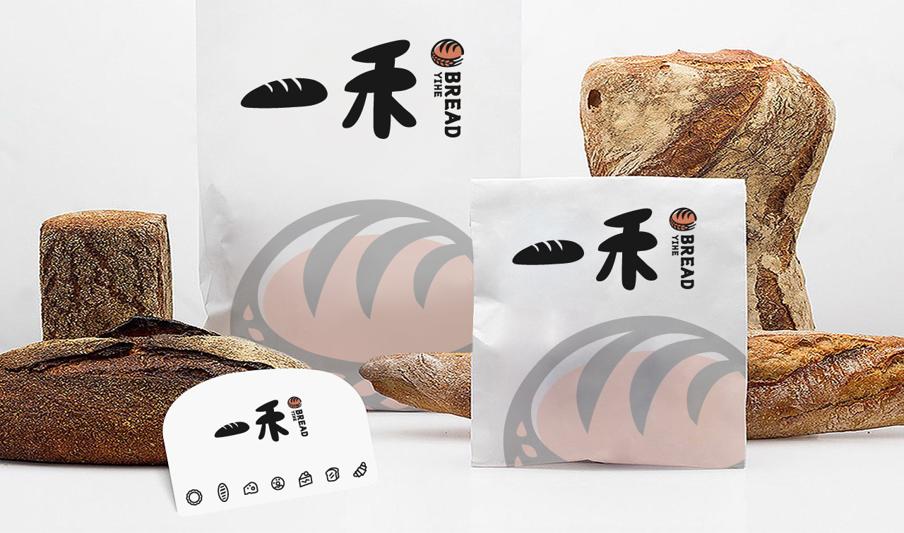一禾 •YIHE Bread/面包烘焙 品牌包装 VI设计图17