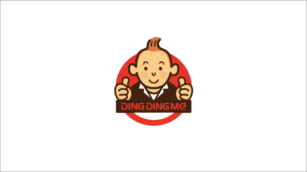 Dingdingme餐飲店logo設計圖0