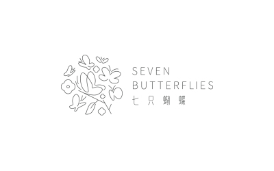 七只蝴蝶护肤品logo设计