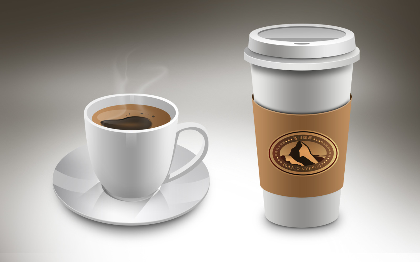 【原创版权，盗用必究】洛山咖啡餐饮行业产品LOGO标识设计图3