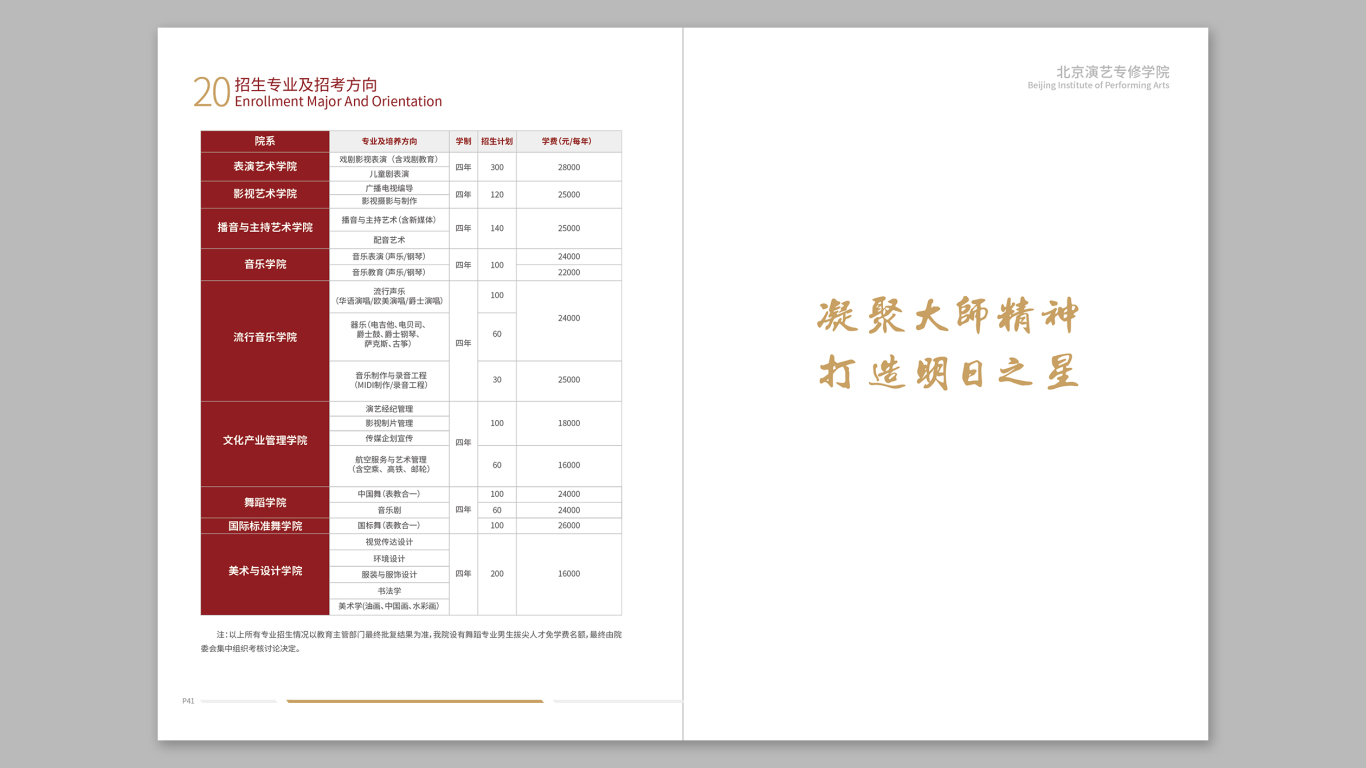北京演艺专修学院教育类画册设计中标图21