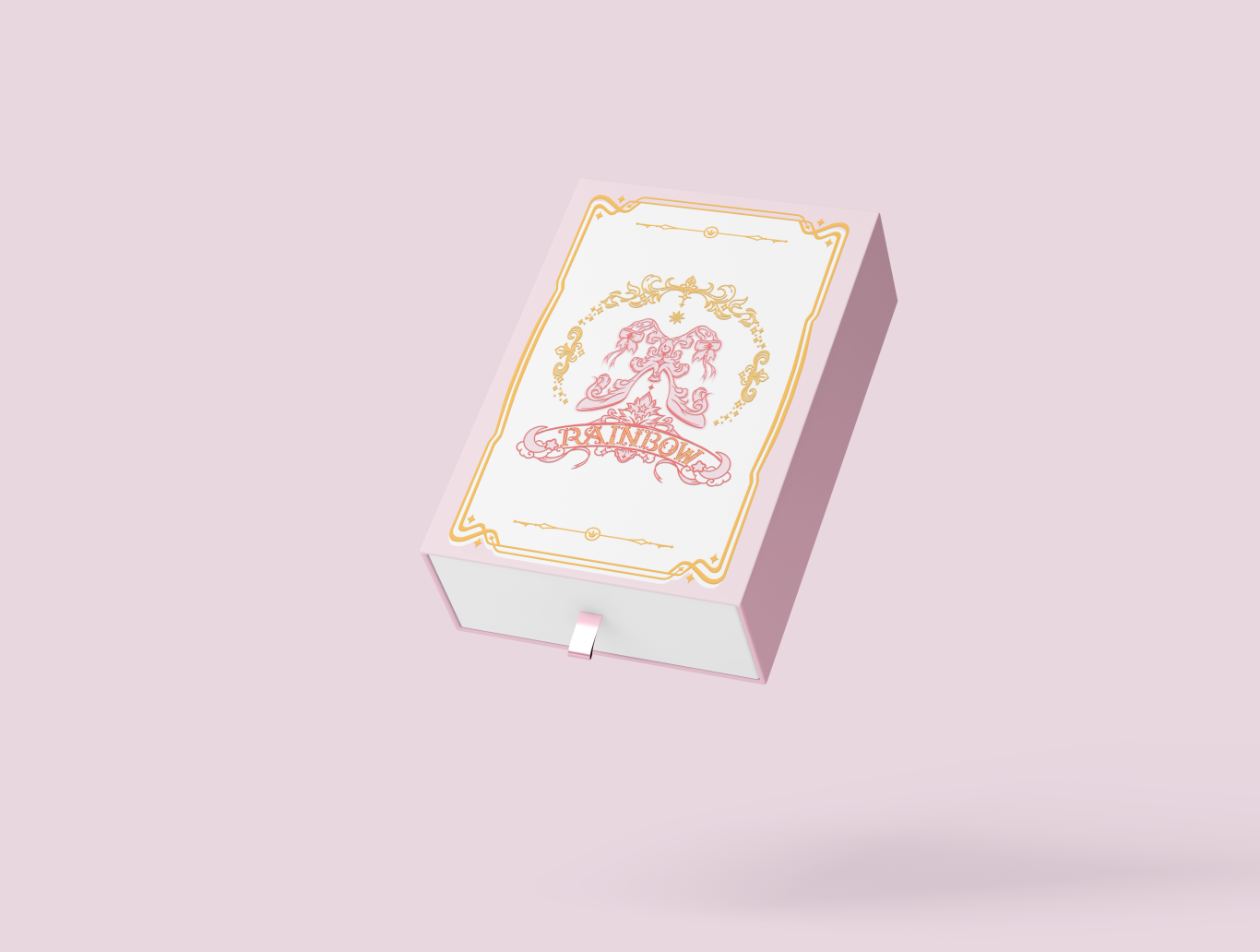星夜彩虹lolita鞋盒包装设计图0