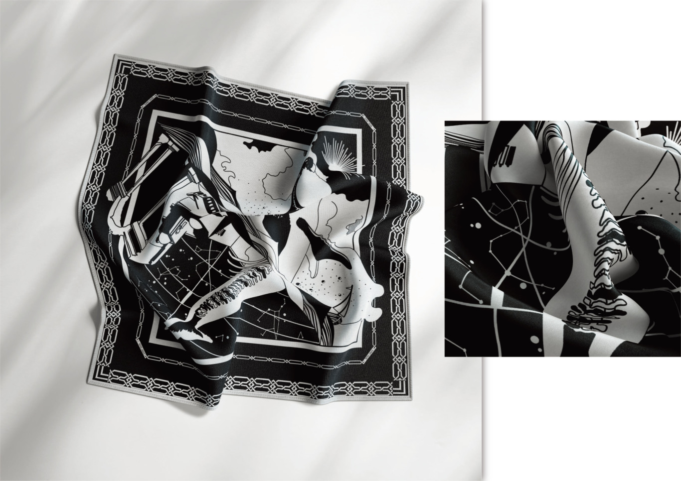 Esprit Soleil海洋主题合作款丝巾设计图7