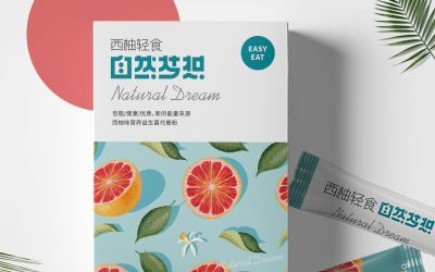 自然梦想柚子轻食包装设计