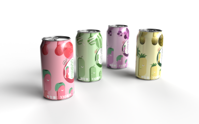 水果飲料易拉罐包裝設計