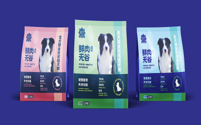 藍豆狗糧包裝設計