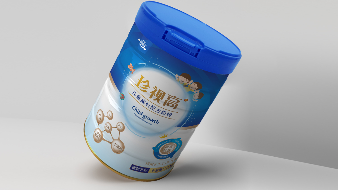 养小圈奶粉罐包装设计中标图1