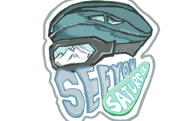明天見單板滑雪logo設計