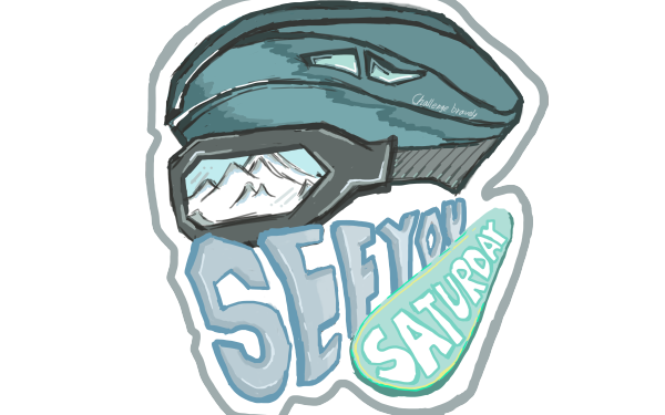明天见单板滑雪logo设计