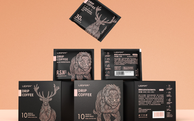 雷德夫挂耳咖啡品牌产品宣传展示设计