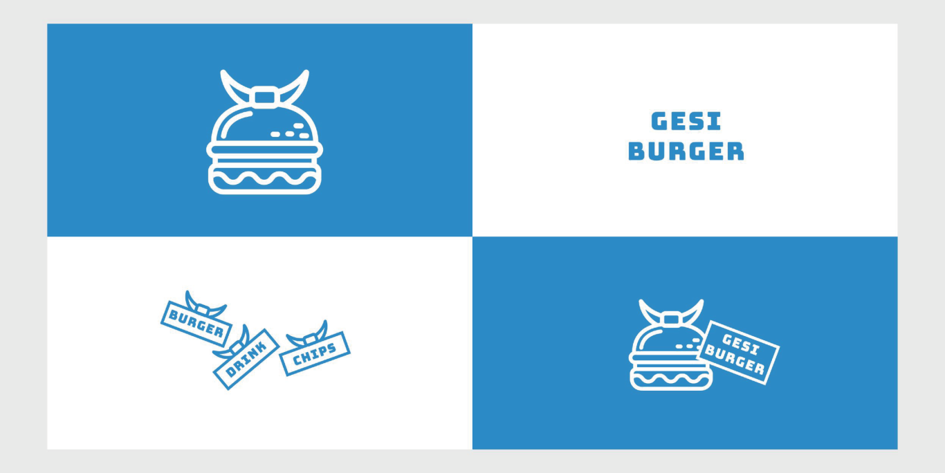 GESIburger漢堡品牌LOGO設計圖2