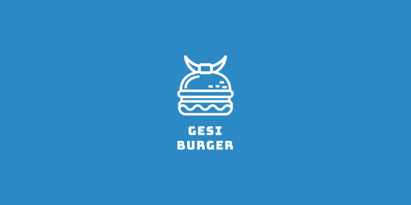 GESIburger漢堡品牌LOGO設計圖1