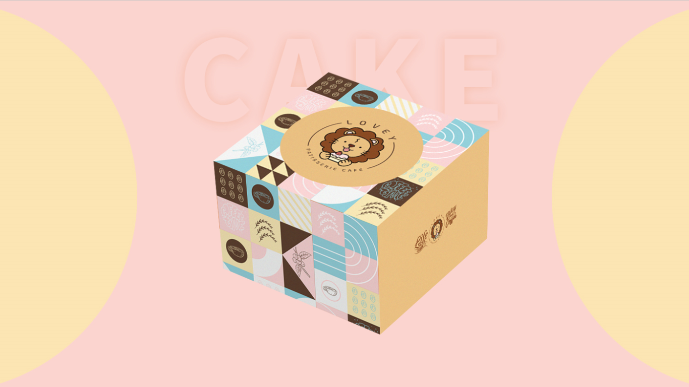 Lovey Patisserie Cafe蛋糕盒包装设计中标图3