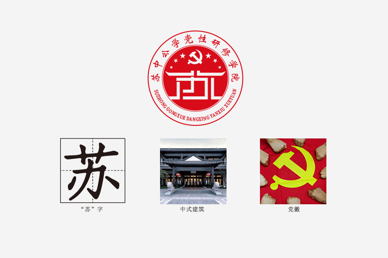 党校研修学院logo设计图1