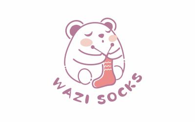 WAZI SOCKS 袜子品牌logo...