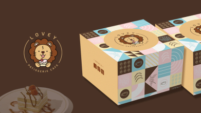 Lovey Patisserie Cafe蛋糕盒包装设计