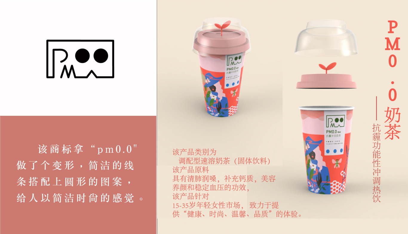 PM0.0抗霾功能性茶饮LOGO设计图1
