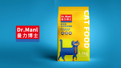 曼力博士猫粮类包装设计