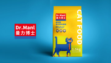 曼力博士猫粮类包装设计