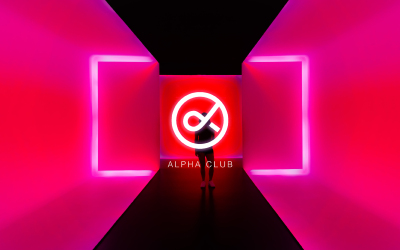 alpha club夜店品牌LOGO设...