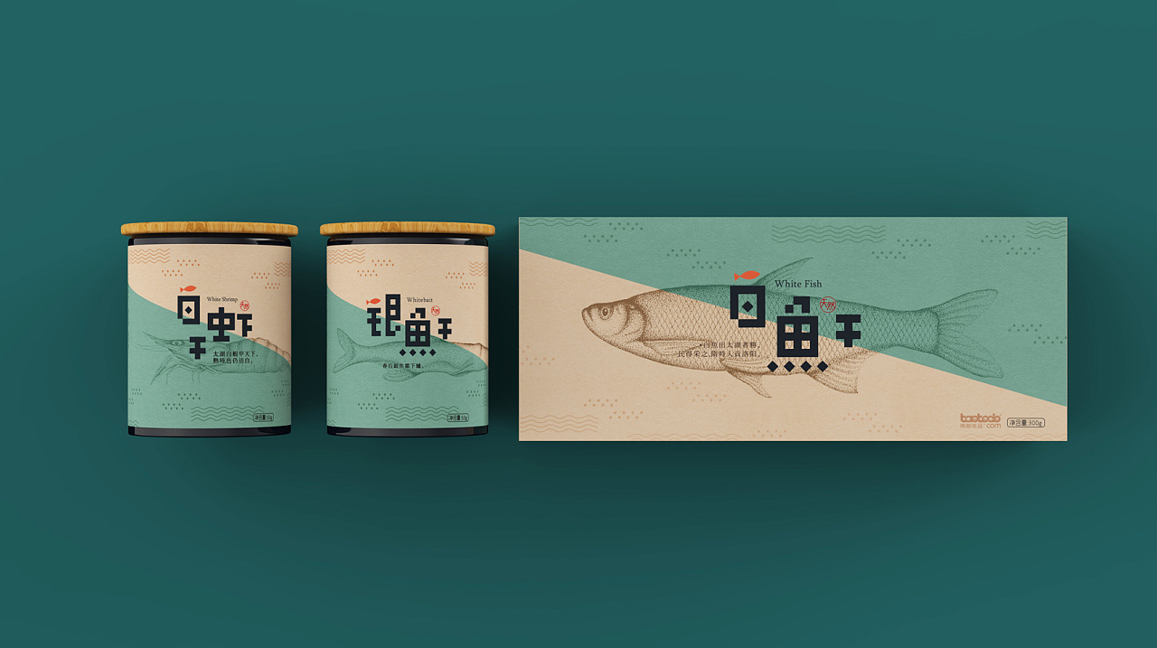 太湖魚干罐頭包裝設計圖8