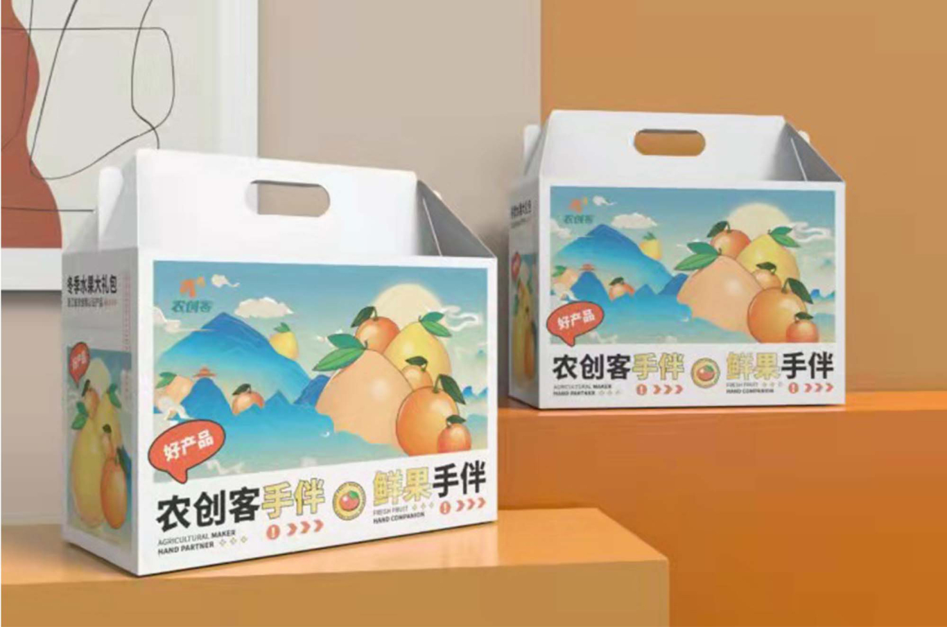 浙南农创客会客厅农业协会水果礼包手办包装设计图3