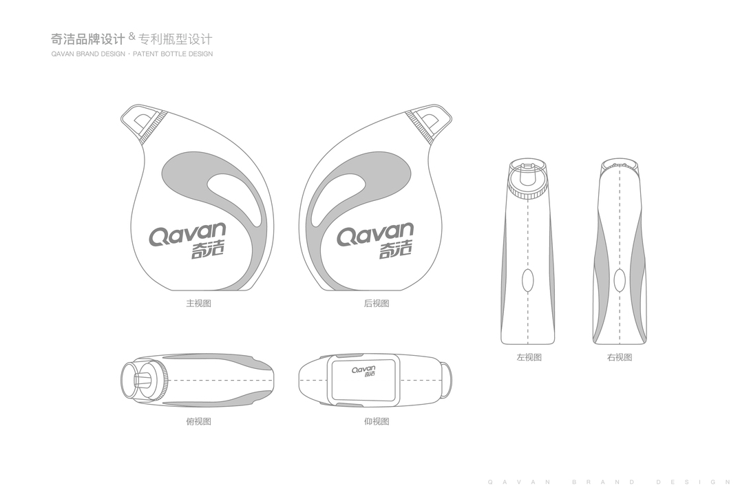 奇洁洗衣液专利瓶型包装设计图6